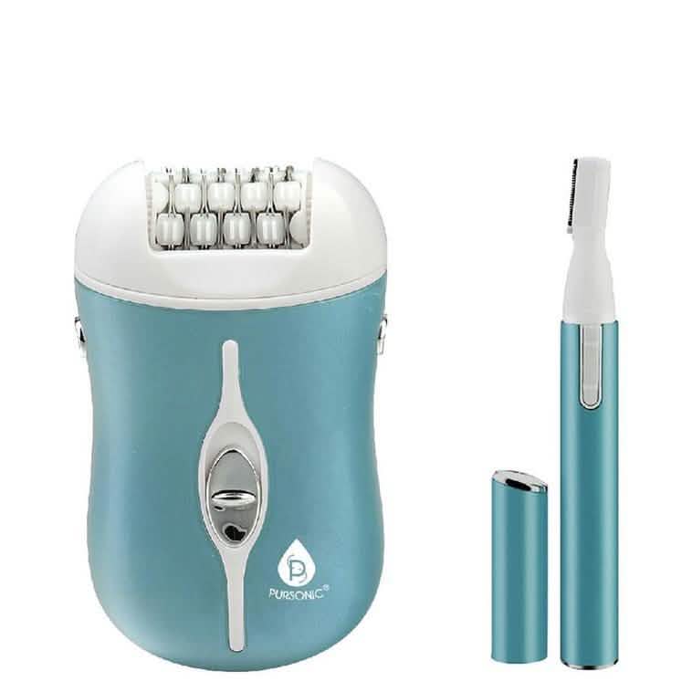 Kit de depiladora recargable y recortadora de vello de 2 velocidades Pursonic