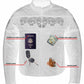 Men's Textile Scooter Style Jacket w/ Reflective Skulls