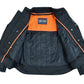 Men's Textile Scooter Style Jacket w/ Reflective Skulls