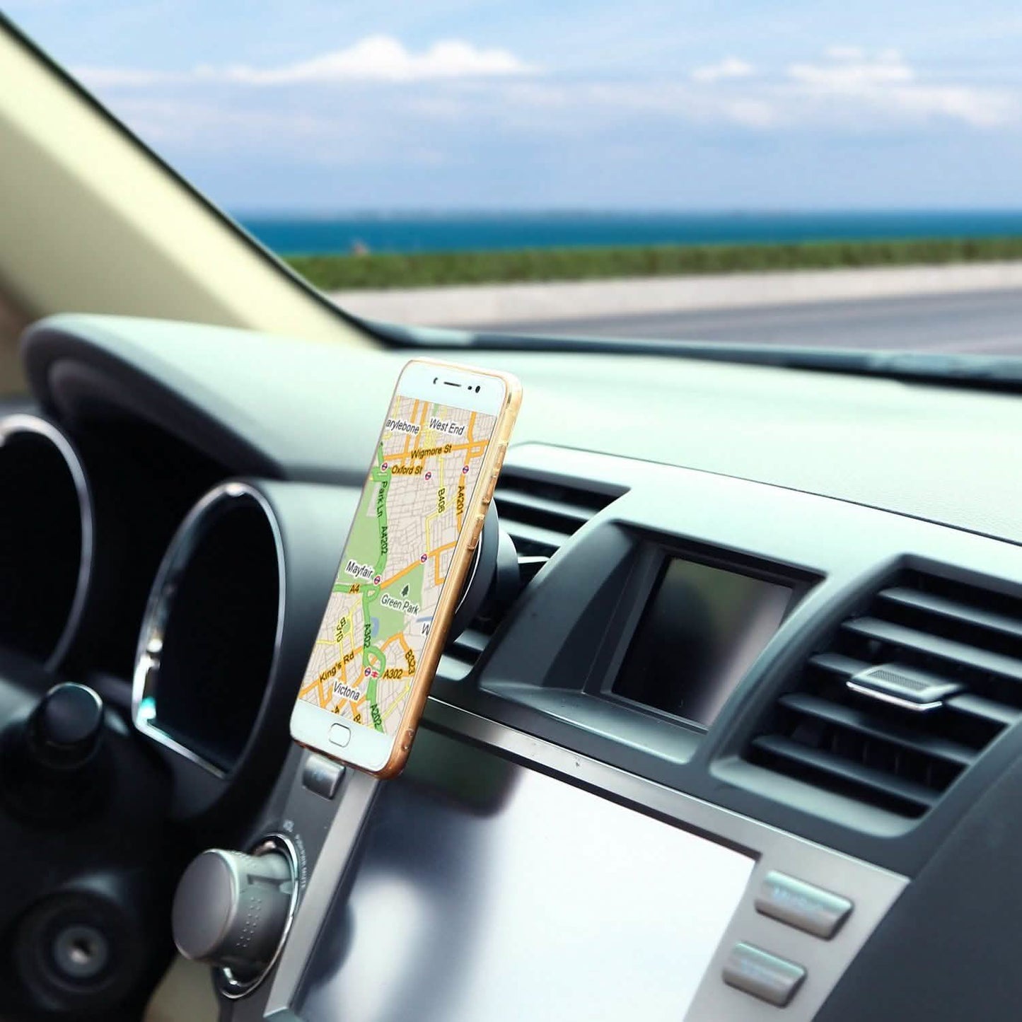 Cargador magnético inalámbrico Qi para coche