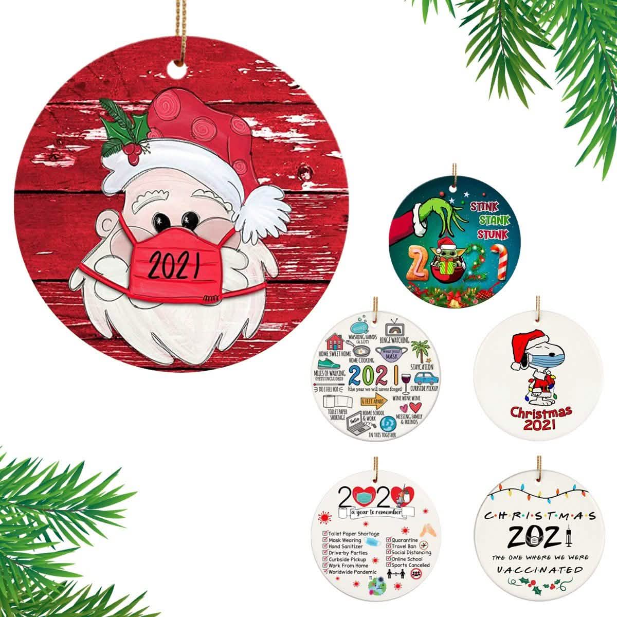 Adornos de árbol de Navidad Especial Cuarentena