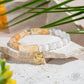 Cuarteto de la Suerte - Pulsera de Serendipia de Citrino y Selenita
