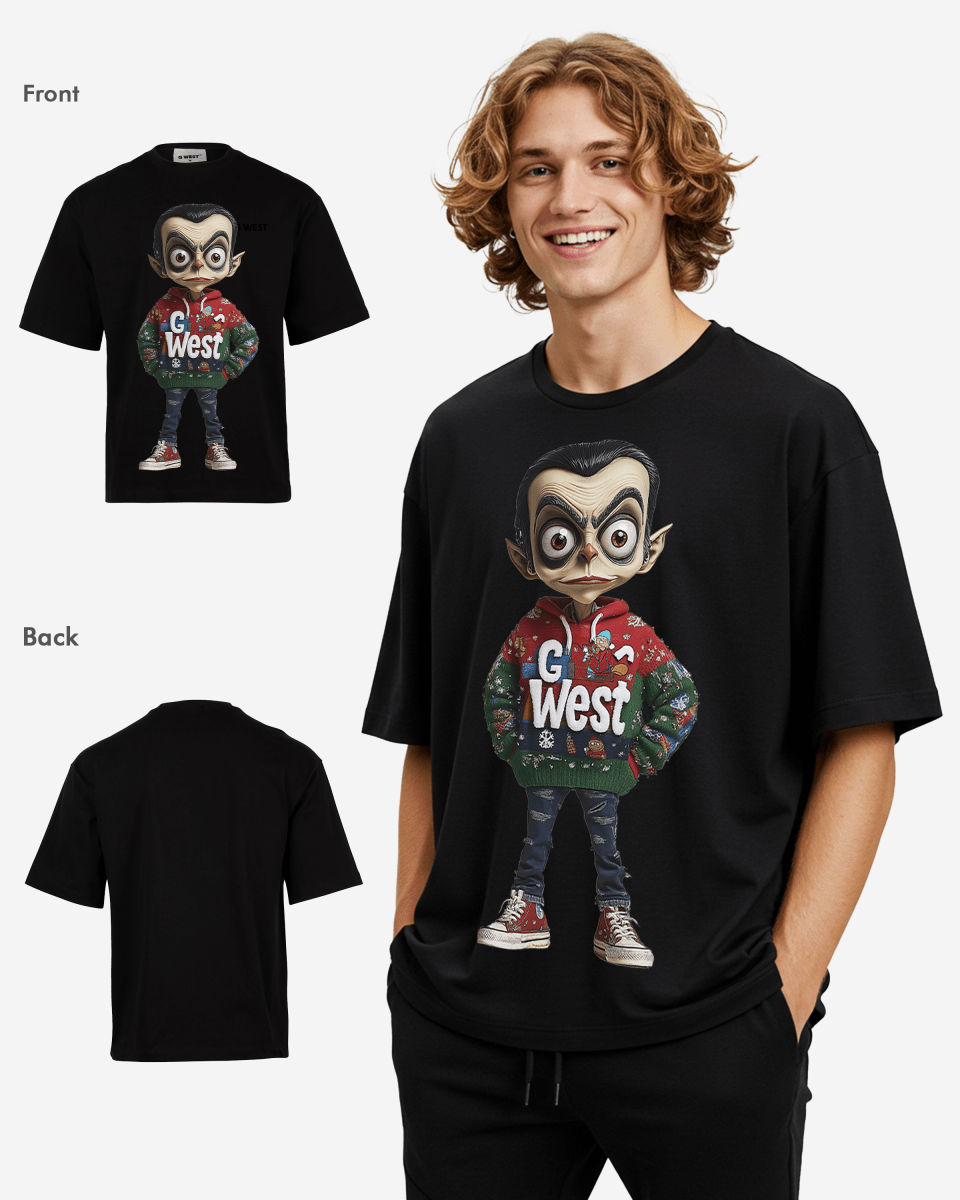 G West Quirky Claus Oversized T-Shirt Mens