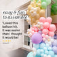 Soft Pastel Rainbow Balloon Garland Kit | Pink Green Blue Yellow Purple DIY Arch