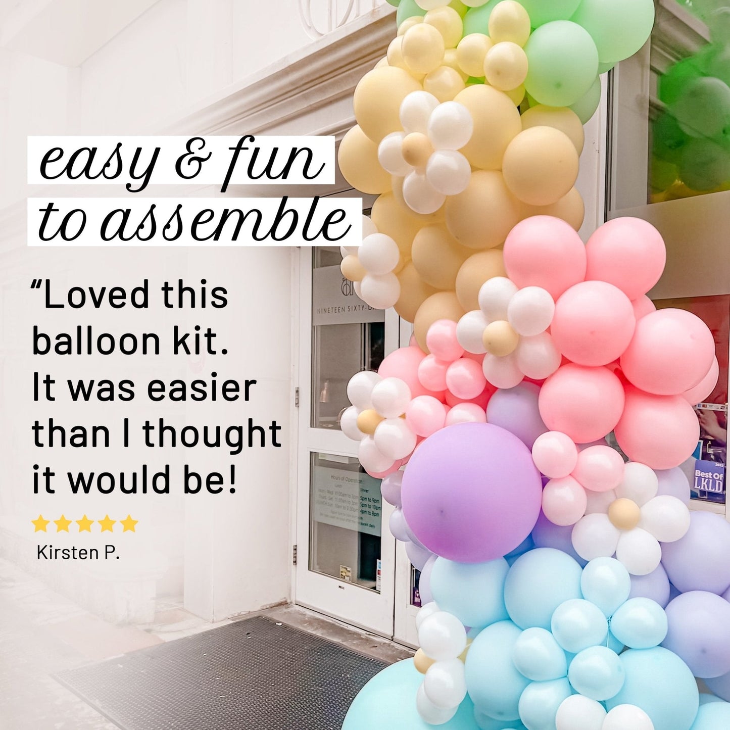 Soft Pastel Rainbow Balloon Garland Kit | Pink Green Blue Yellow Purple DIY Arch
