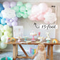 Soft Pastel Rainbow Balloon Garland Kit | Pink Green Blue Yellow Purple DIY Arch