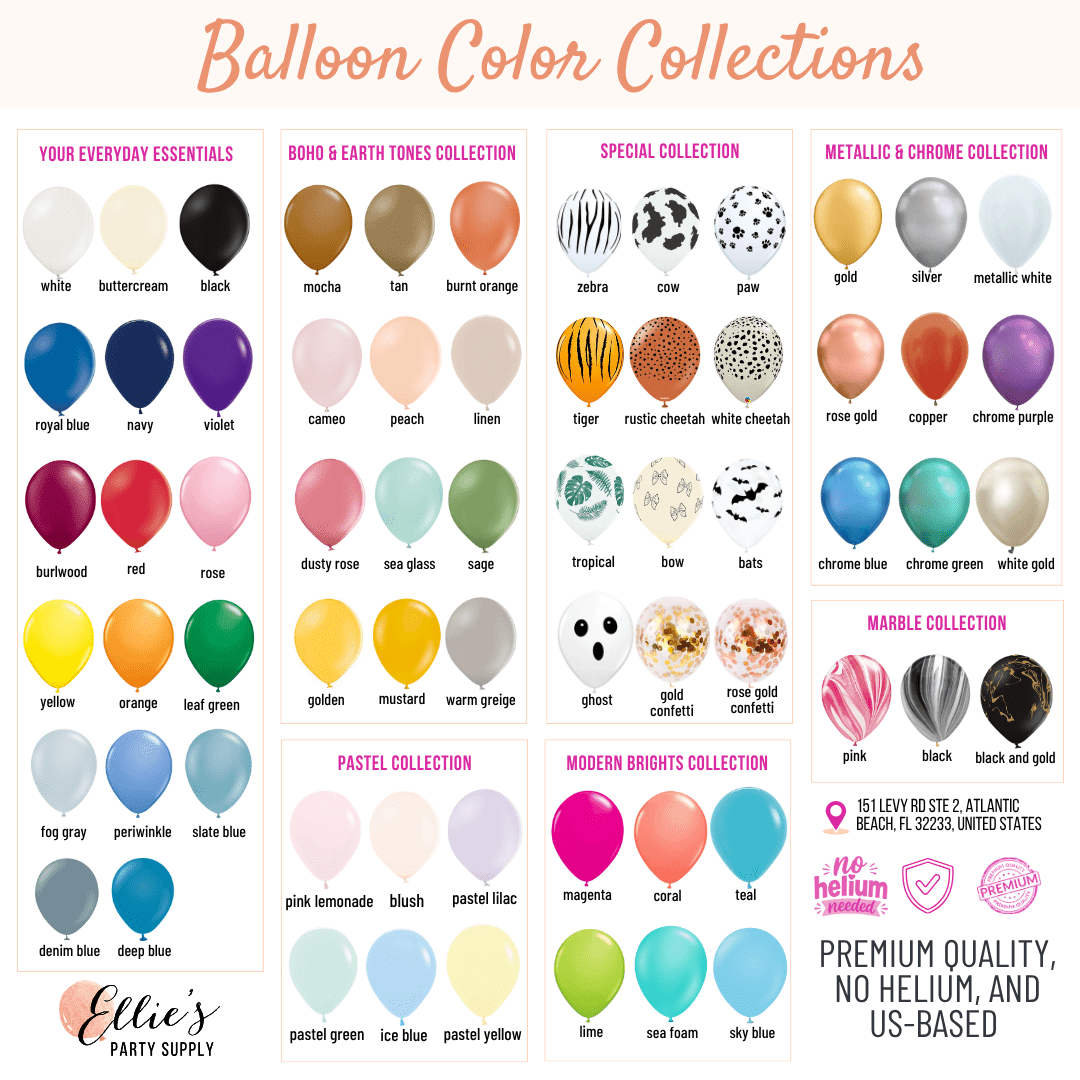 Premium White Latex Balloon Cluster (5", 11” and 17”)