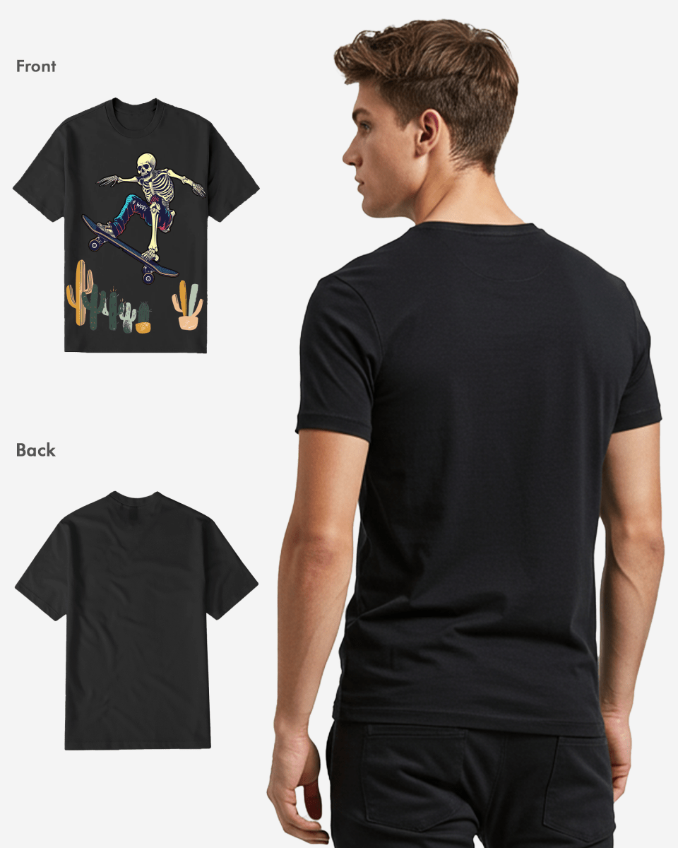 G West Mens Regular Fit Cactus Skate Front Graphic T Shirt