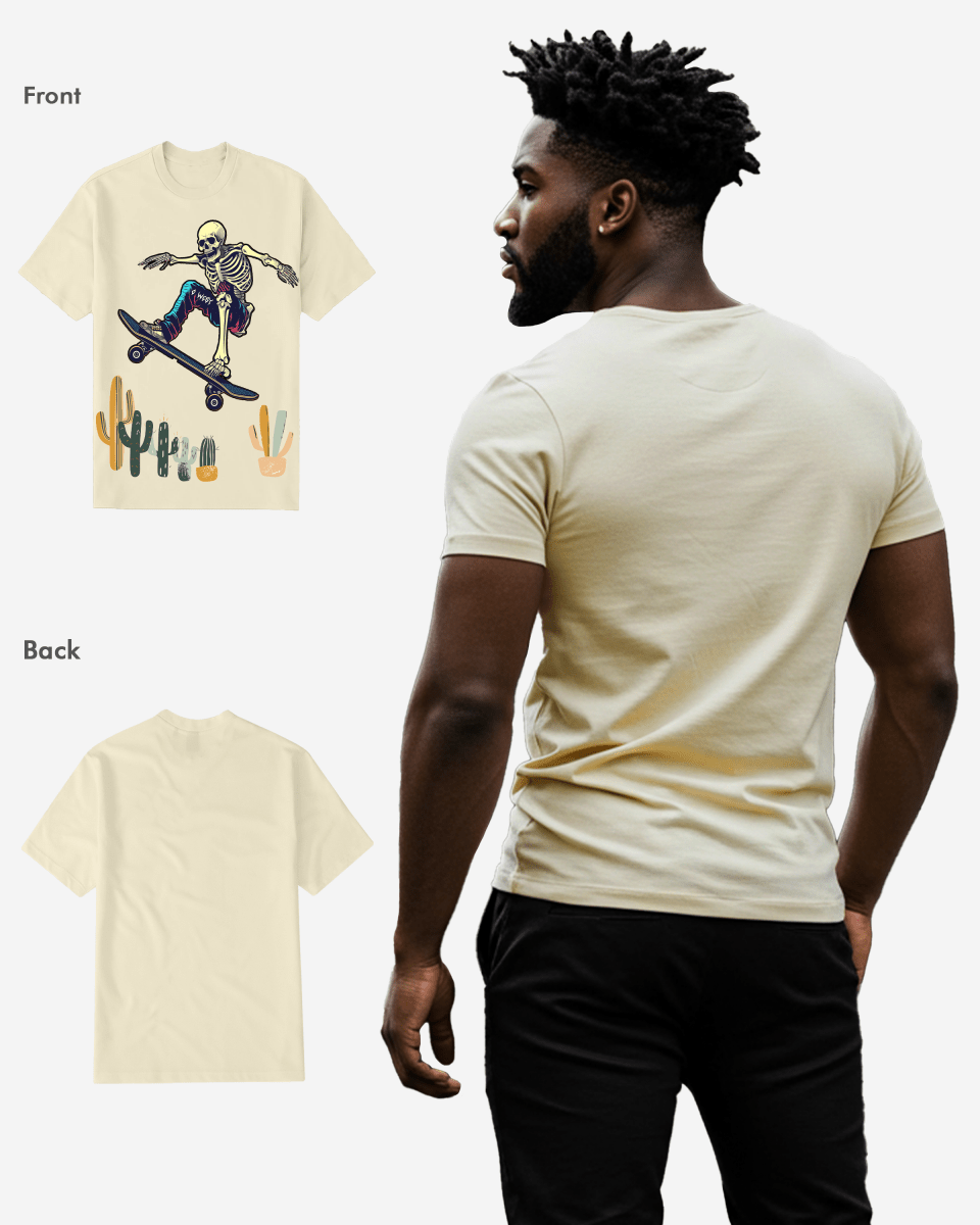 G West Mens Regular Fit Cactus Skate Front Graphic T Shirt