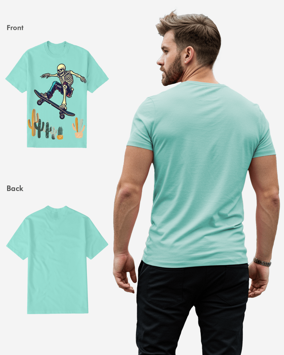G West Mens Regular Fit Cactus Skate Front Graphic T Shirt