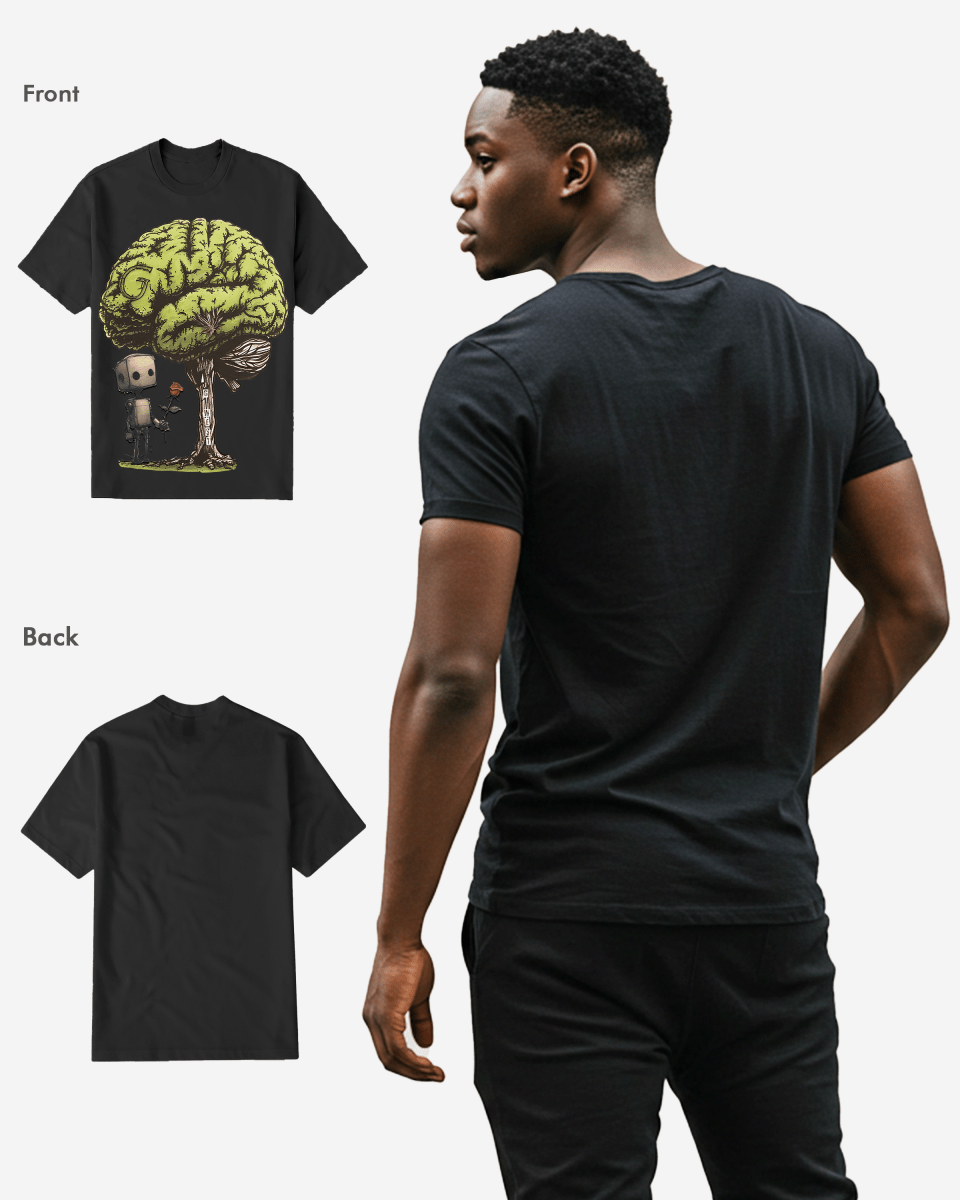 G West Regular Fit T Brain Front Graphic T Shirt Mens