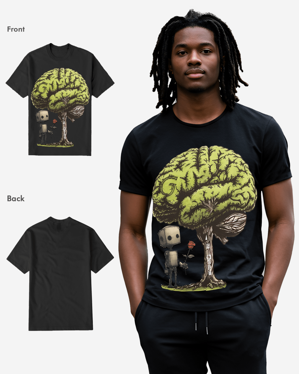 G West Regular Fit T Brain Front Graphic T Shirt Mens