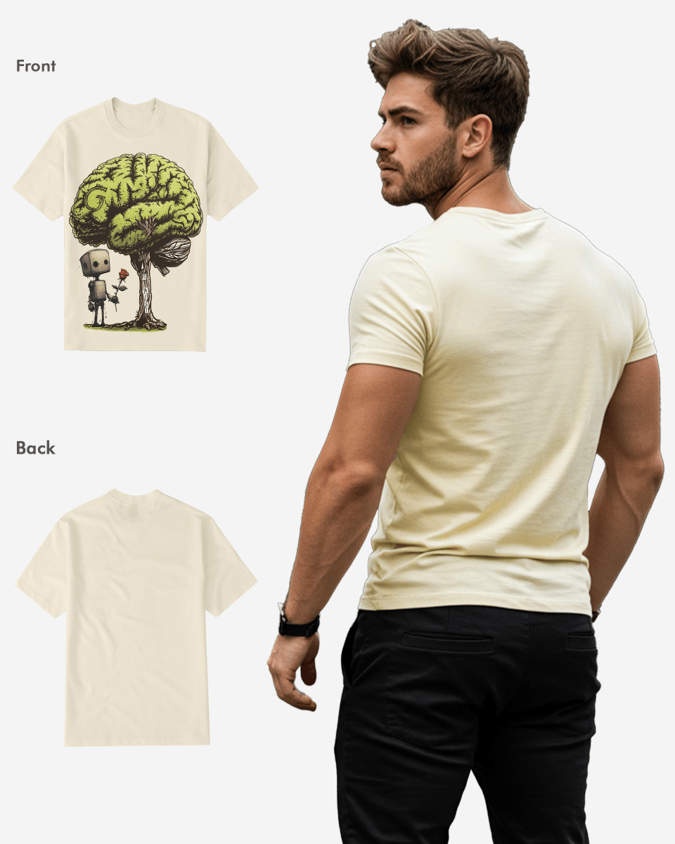 G West Regular Fit T Brain Front Graphic T Shirt Mens