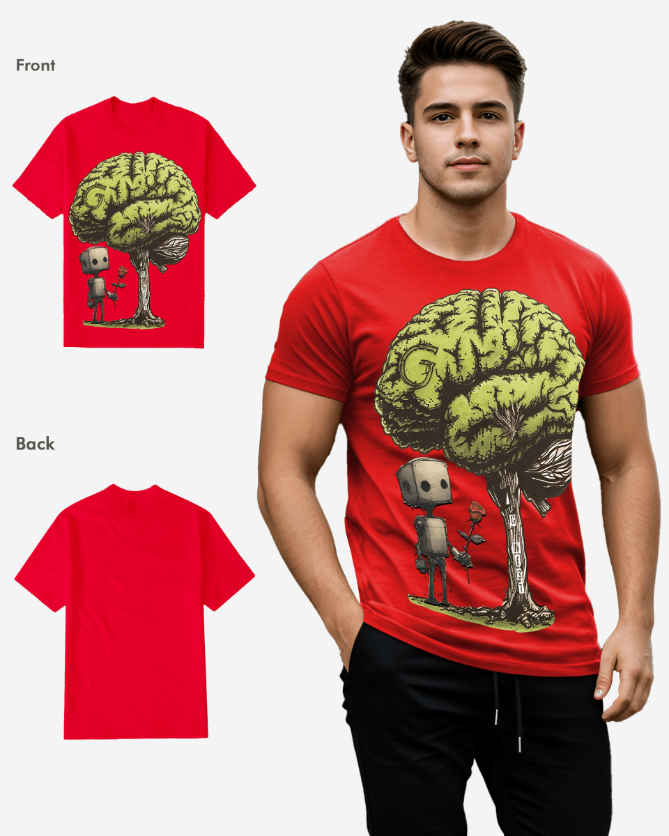 G West Regular Fit T Brain Front Graphic T Shirt Mens