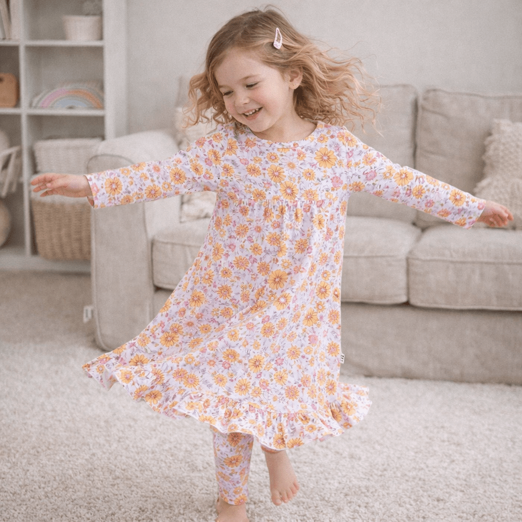 Vestido Boho con Flores Retro Vintage