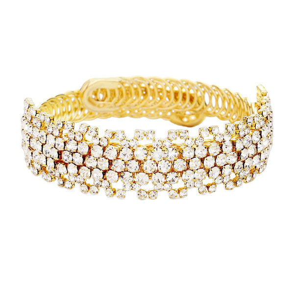 Rhinestone Crystal Pave Evening Bracelet