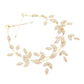 Rhinestone Embellished Leaf Cluster Vine Bun Wrap Headpiece