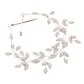 Rhinestone Embellished Leaf Cluster Vine Bun Wrap Headpiece