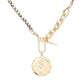 Rhinestone Evil Eye Heart Horseshoe Pendant Beaded Necklace