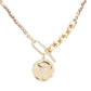 Rhinestone Evil Eye Heart Horseshoe Pendant Beaded Necklace