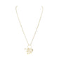Rhinestone Moon Pinky Promise Virgin Mary Pendant Necklace