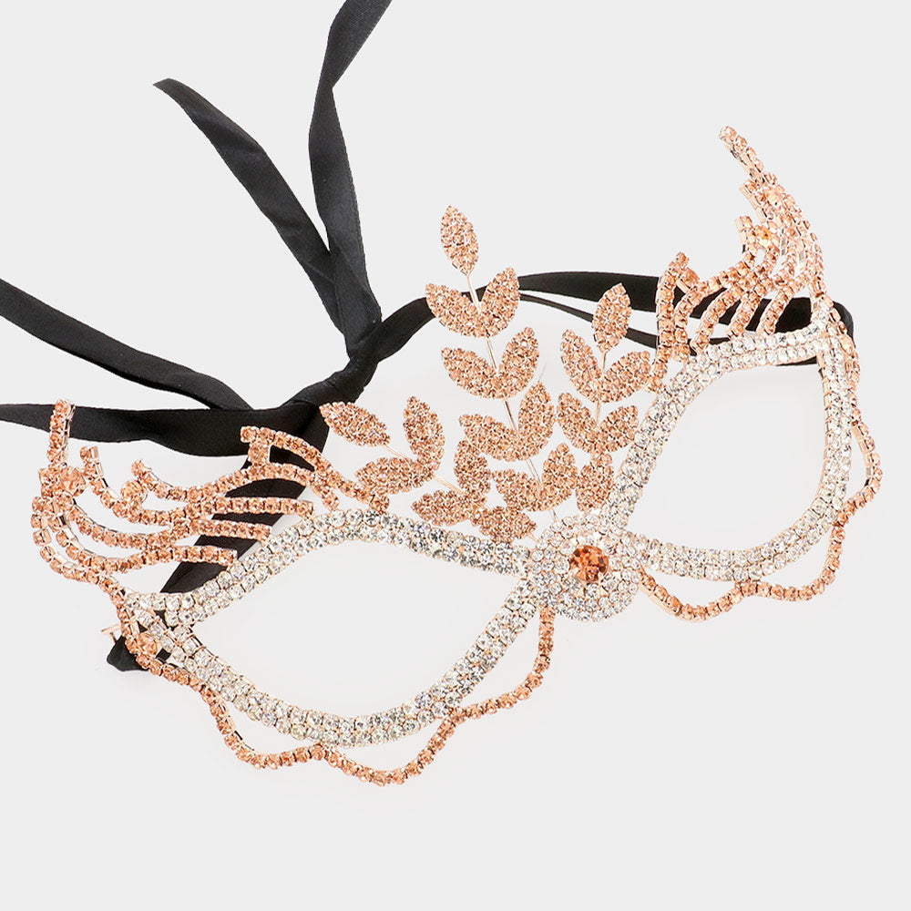 Rhinestone Pave Masquerade Mask