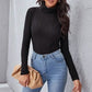 Camiseta de punto acanalado con cuello vuelto