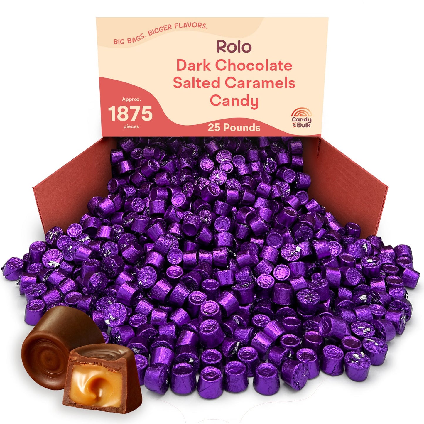 Rolo Caramelo Salado Chocolate Oscuro - Bolsa de Valor a Granel
