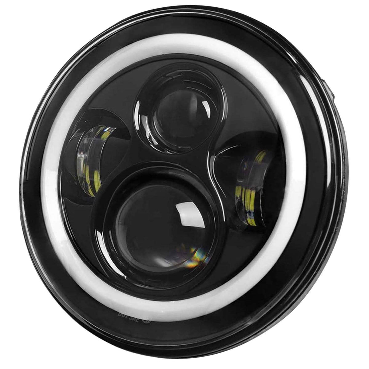 Faros redondos LED con halo de ojos de ángel para Jeep Wrangler