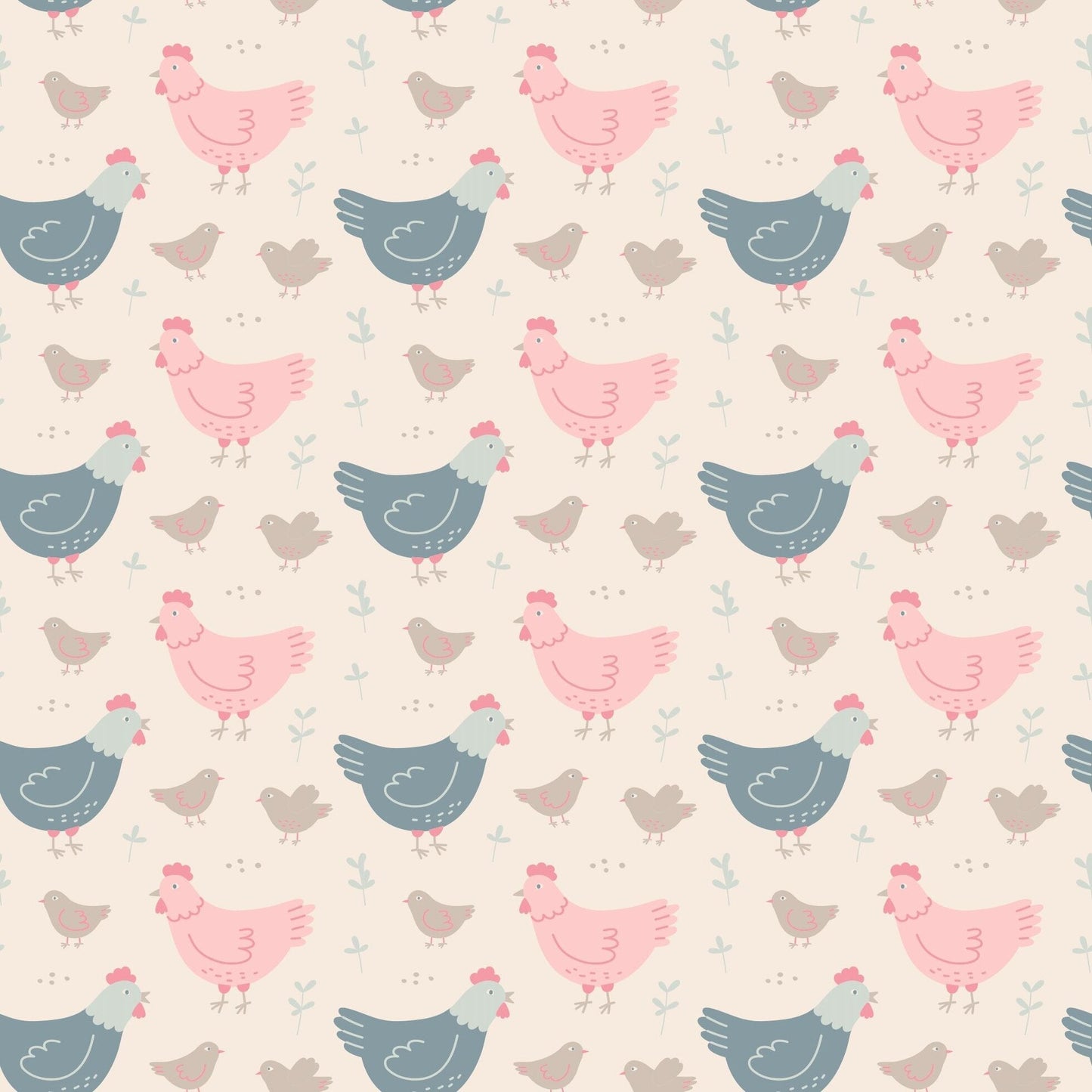 Mameluco rosa de gallinas de granja con volantes de bambú