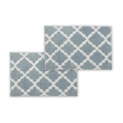 Alfombrillas de baño Bibb Home Micro Shag Trellis de 1-2 unidades de 50 x 80 cm