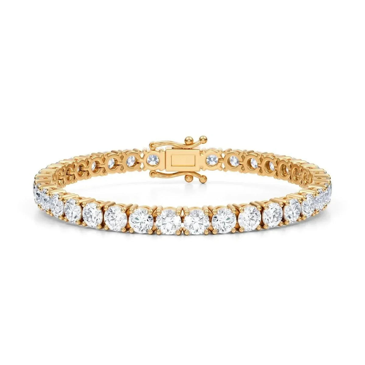 12.50 CTW D VS Round Lab Grown Diamond 7.5" Tennis Bracelet 14k Yellow Gold