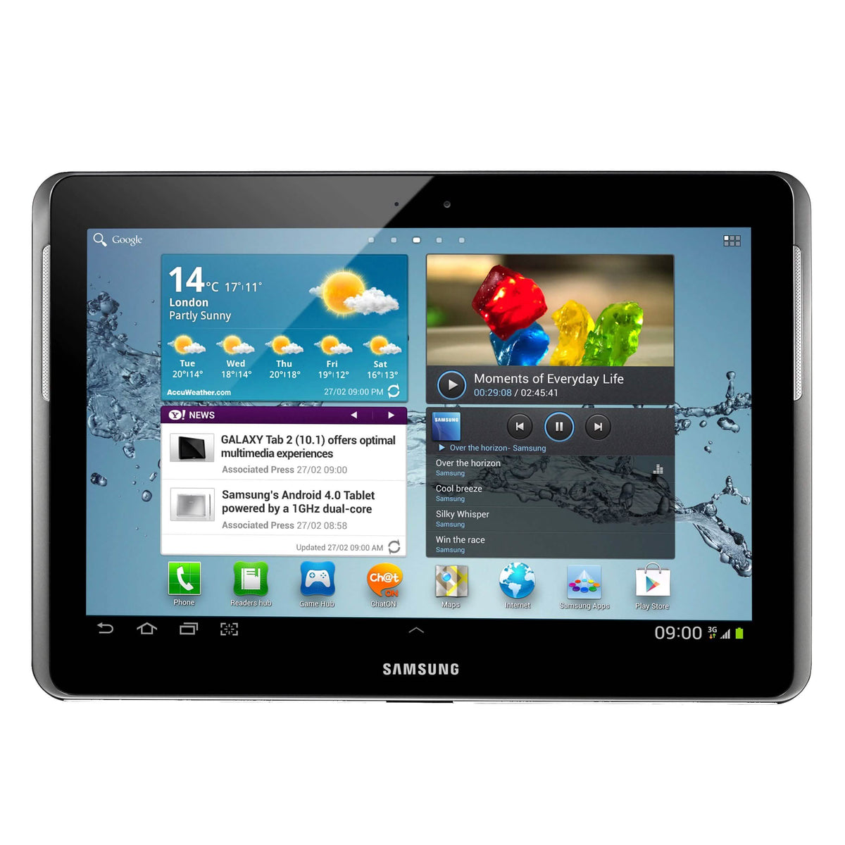 Samsung Tab 2 de 10,1" y 16 GB, plata titanio (reacondicionada)
