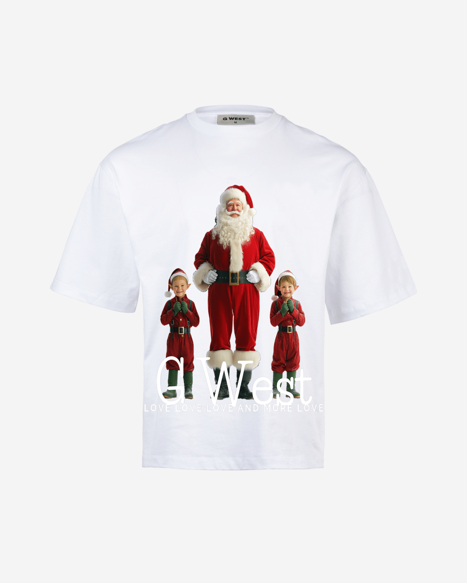 G West Santa & His Elves Oversized T-Shirt Mens