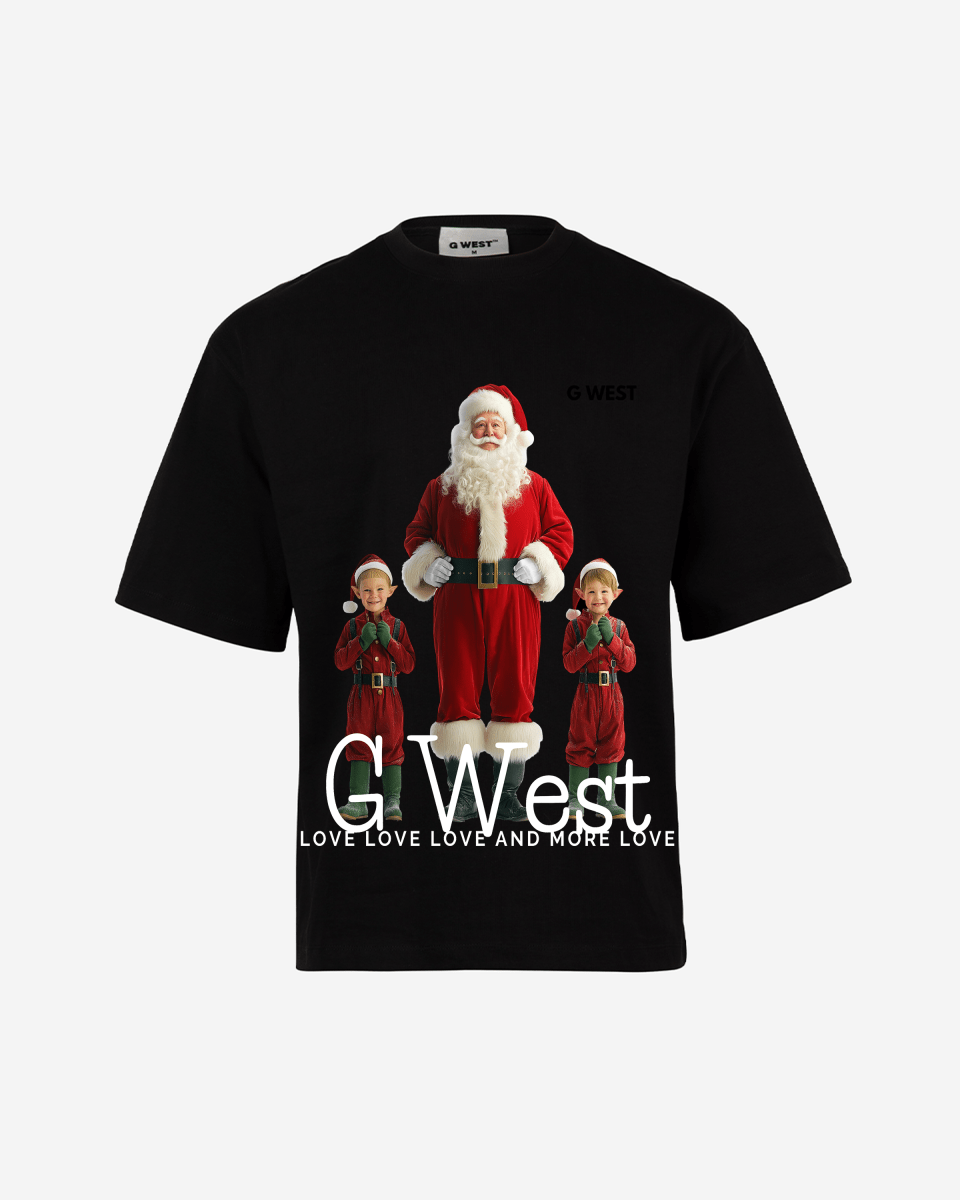 G West Santa & His Elves Oversized T-Shirt Mens