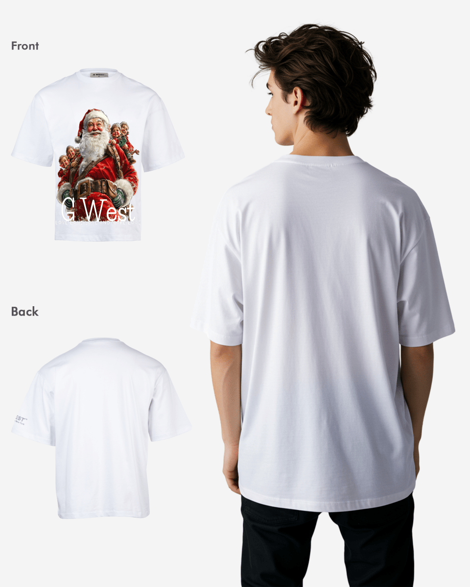 G West Santa's Joyride Oversized  T-Shirt Mens