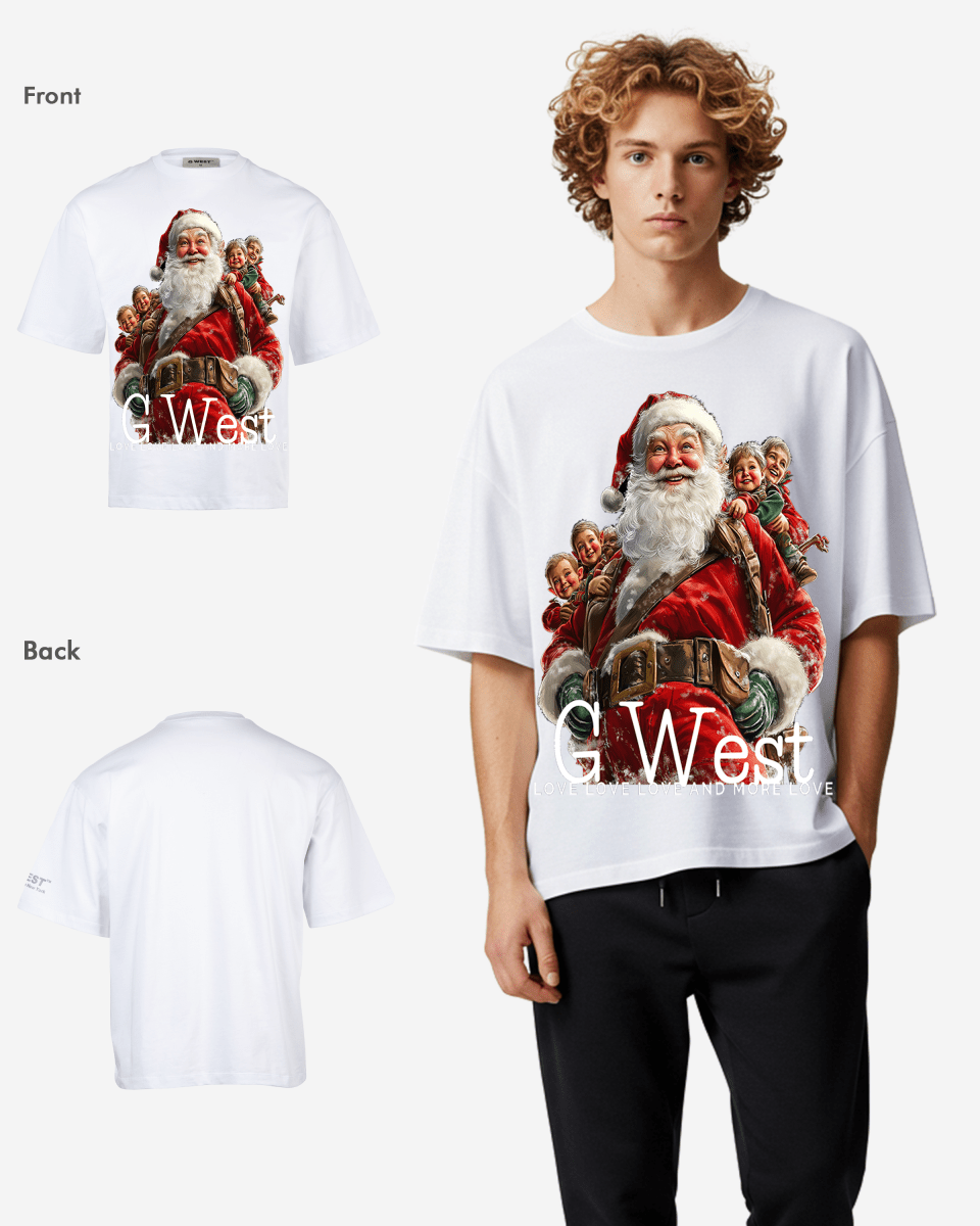 G West Santa's Joyride Oversized  T-Shirt Mens