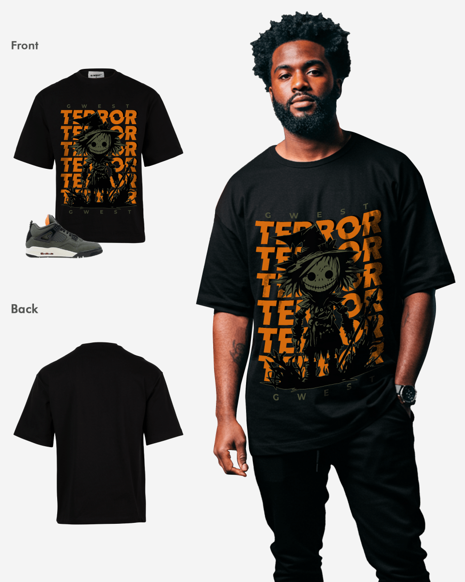 G West Scarecrow Terror Oversized T-Shirt Mens