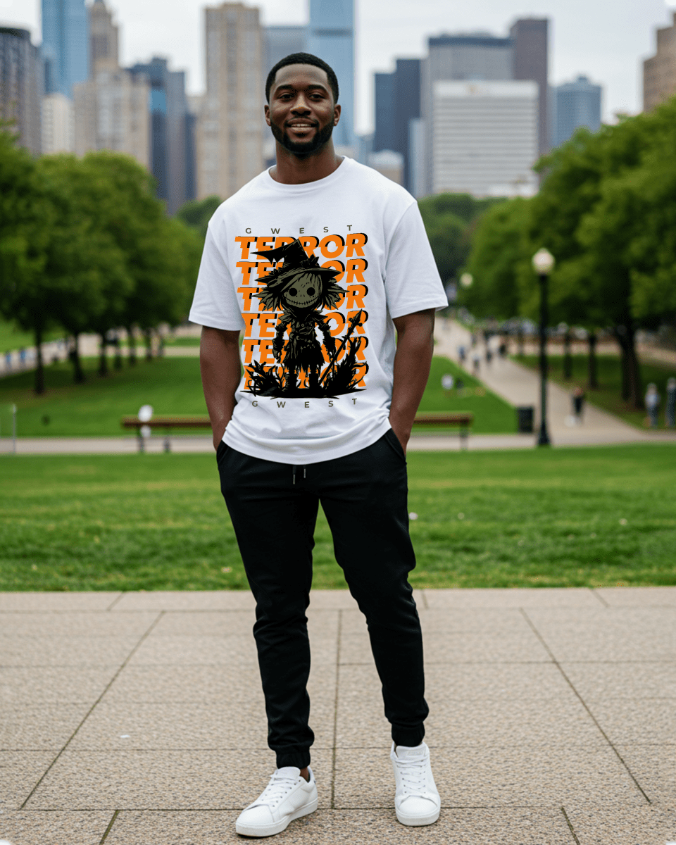 G West Scarecrow Terror Oversized T-Shirt Mens