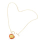 Semi Precious Heart Pendant Toggle Necklace