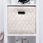 Juego de 2: Cestas/Contenedores organizadores plegables de cuero sintético con patrón de diamante de 28-33 cm