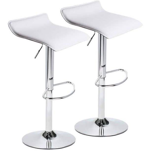 Juego de 2: Taburetes de bar giratorios y ajustables