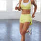 Pantalones cortos de running de mujer Sheva de talle alto