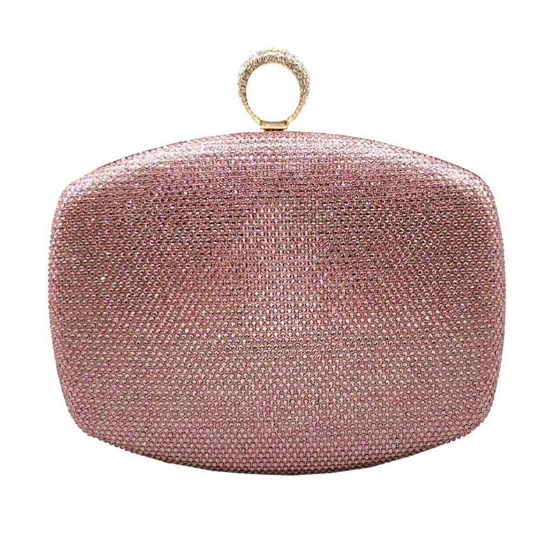 Shimmery Evening Clutch Bag Clasp Closure