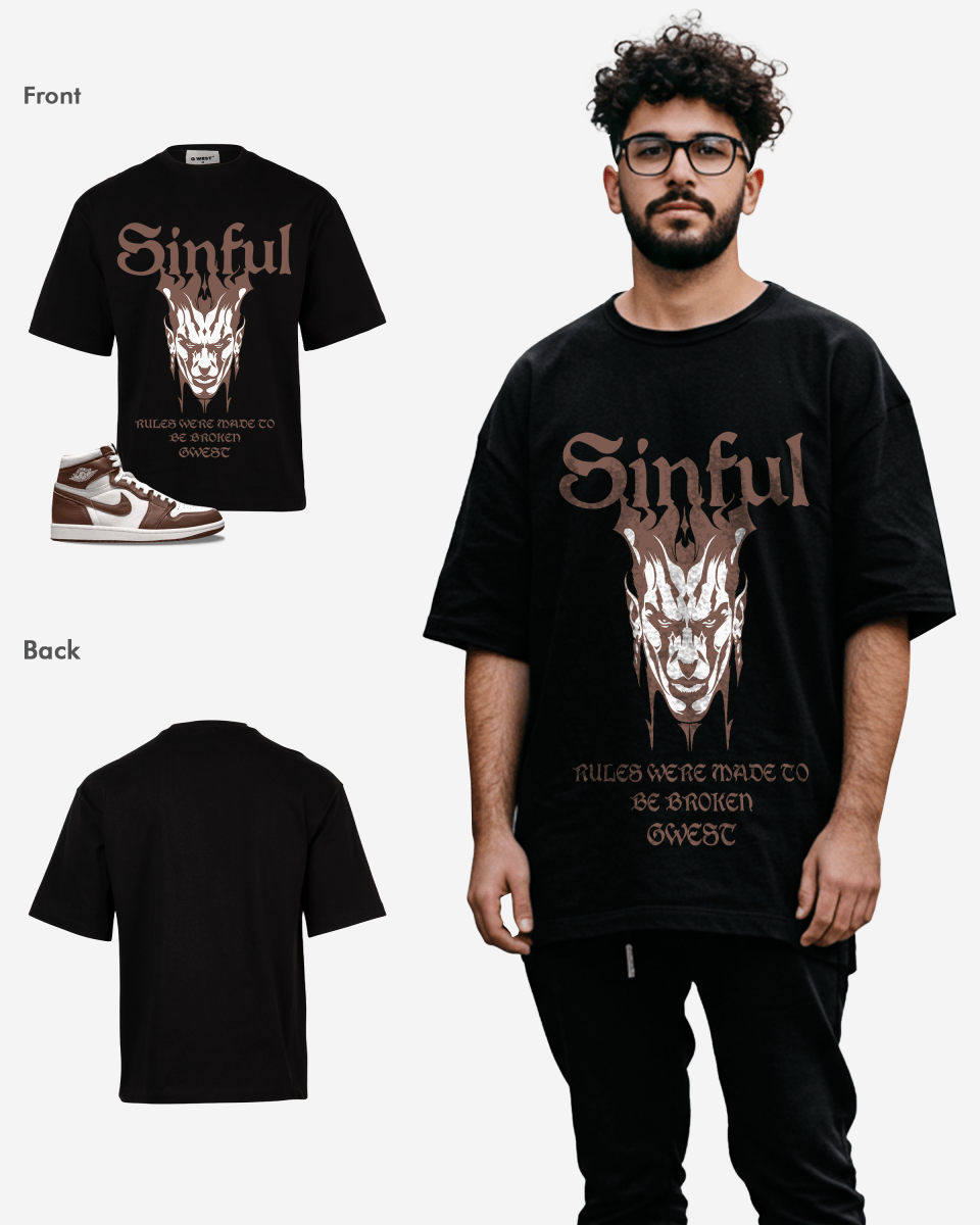 G West Sinful Oversized T-Shirt Mens
