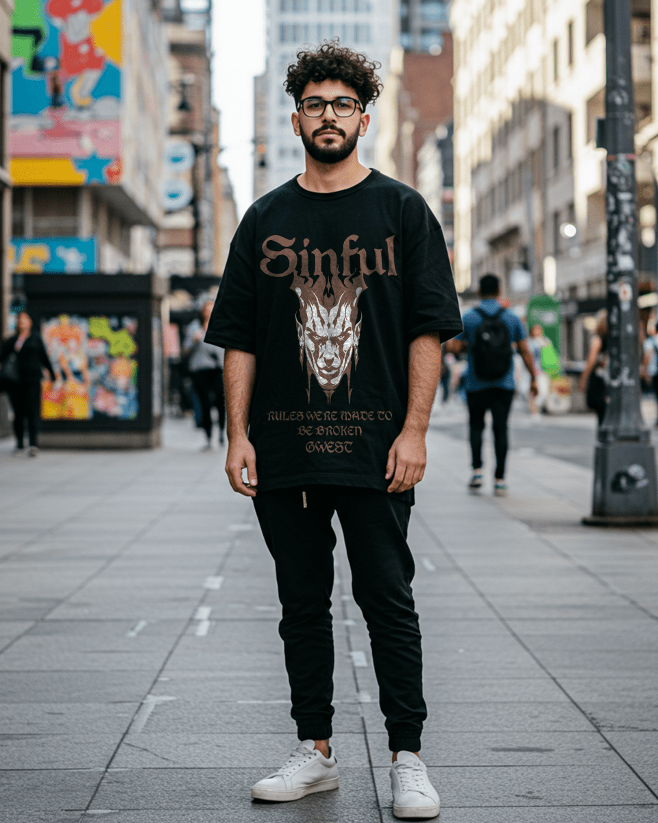 G West Sinful Oversized T-Shirt Mens