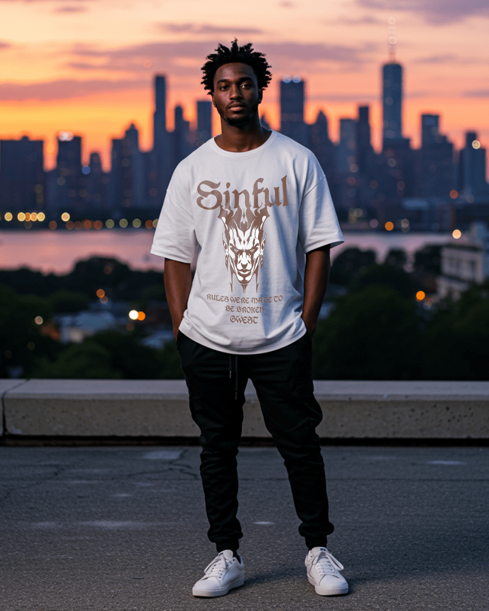 G West Sinful Oversized T-Shirt Mens