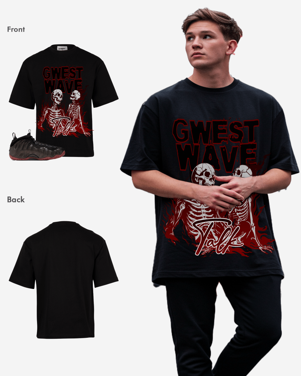 G West Skeletons & Secrets in the Flames Oversized T-Shirt Mens