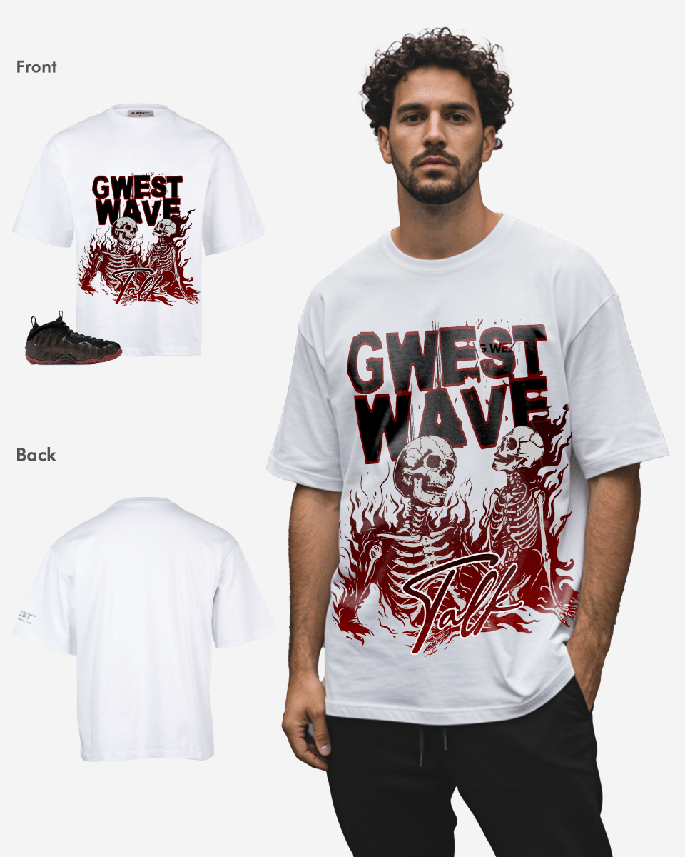 G West Skeletons & Secrets in the Flames Oversized T-Shirt Mens