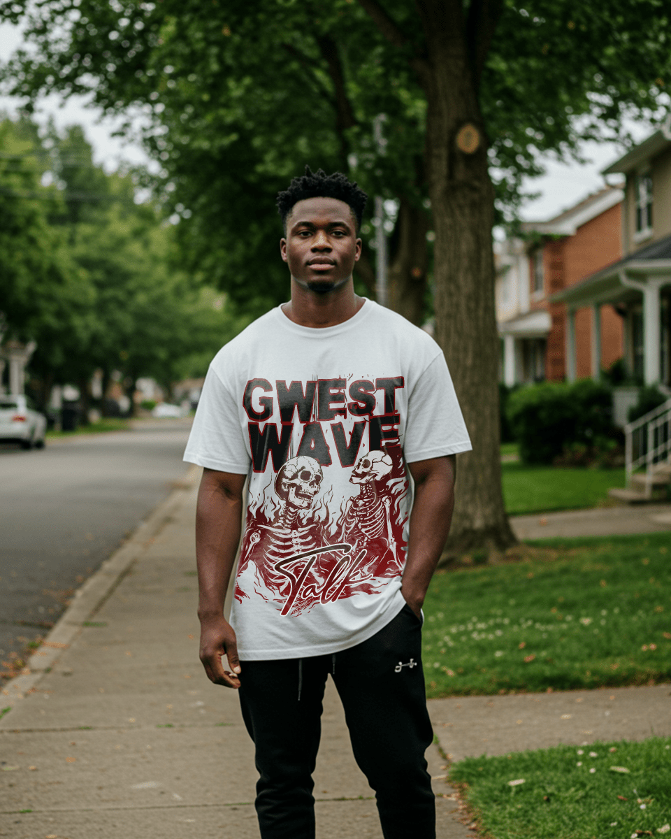 G West Skeletons & Secrets in the Flames Oversized T-Shirt Mens